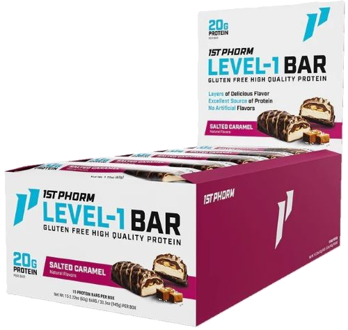 1st Phorm Level 1 Bar Salted Caramel 15 Bars