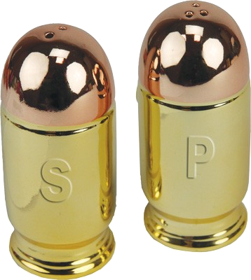 Rivers Edge Cartridge Shaped Salt & Pepper Shakers Pistol