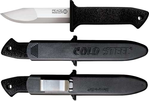 Cold Steel Peace Maker III 4" Plain Edge Boot with Sheath Knife