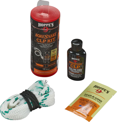 Hoppe's BoreSnake Cleaning Kit – Boresnake Combo With Clp 12 Gauge Shotgun