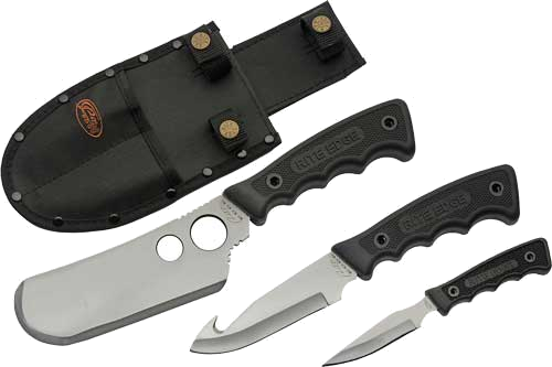 SZCO Rite Edge 3-Piece Skinning Set with Rubber Handle/Sheath