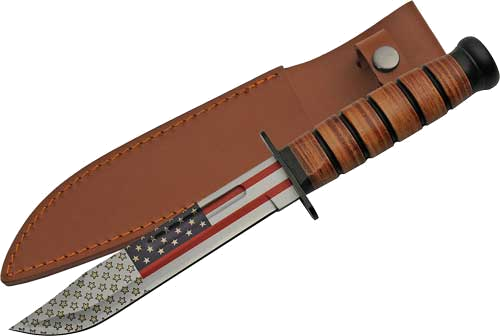 SZCO Rite Edge 7" Flag Combat Fighter 12" Oal with Sheath