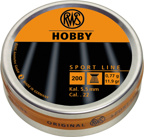 Rws Pellets 22 Hobby 11.9 Grain Sport Line 200-Pack