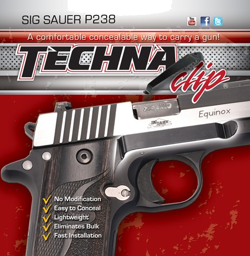 Techna Clip SIG P238 Right-Hand Handgun Retention Clip