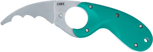 CRKT Bear Claw 2.39" Green with Veff Serrations Belt Clip