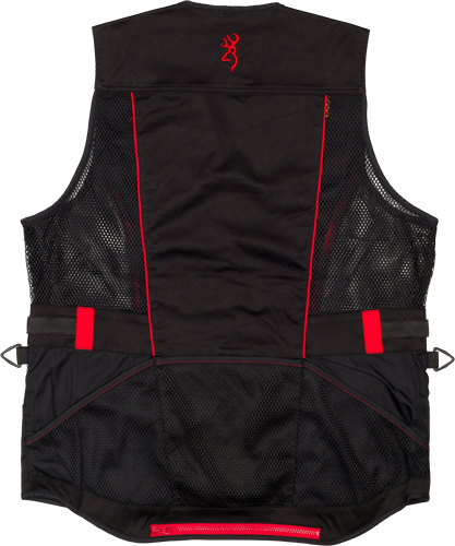 Browning Ace Shooting Vest R-Hand XL Black/Red Trim