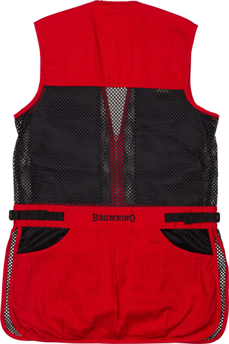Browning Mesh Shooting Vest R-Hand Youth'S Lg Black/Red