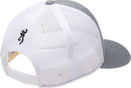 Browning Cap Mustang 110 Mesh Back Rec Flag Patch Gray
