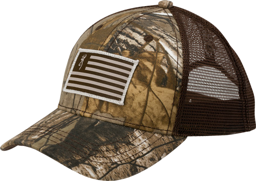 Browning Cap Patriot Flag/Buck Mark Patch Realtree Xtra Adjustable