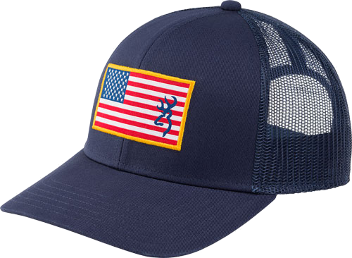 Browning Cap Glory Mesh Snap Back Amer Flag Patch Osfm