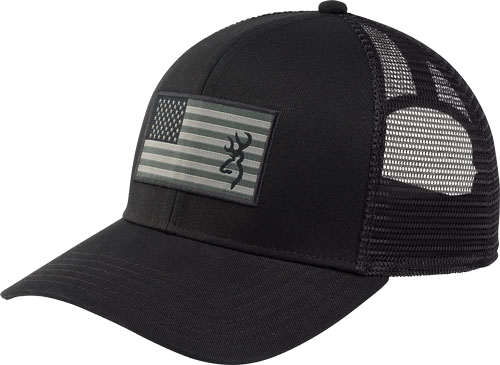 Browning Cap Glory Mesh Snap Back Amer Flag Patch Osfm – Black