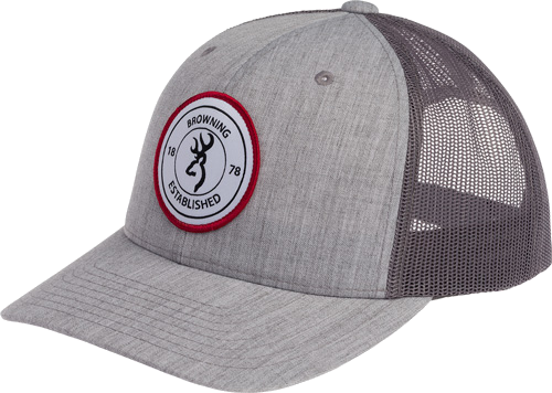 Browning Cap Scout Logo Heathr Gray with Circle Patch Logo Adjustable
