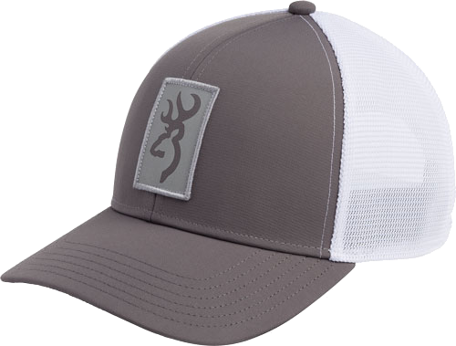 Browning Cap Beacon Logo Gray with Rectangle Patch Adjustable