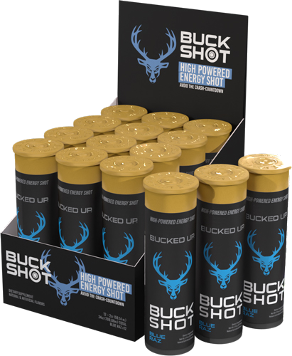 Bucked Up 2 oz Energy Shots Raz 2-12 Packs