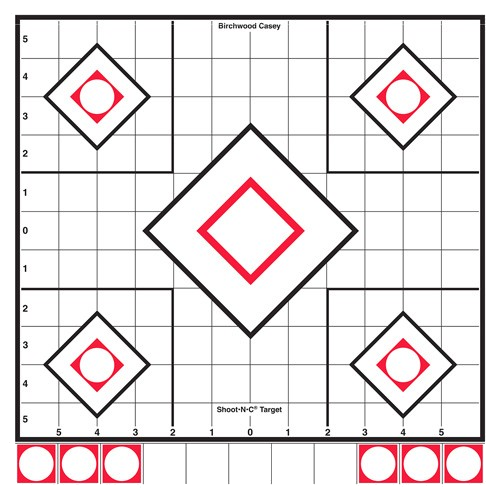 Birchwood Casey Target Shoot-N-C 12" White/Black Sight-In 5 Targets