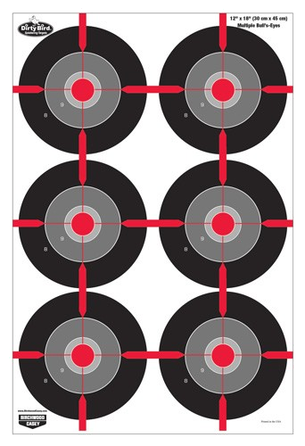 Birchwood Casey Target Dirty Bird 12"X18" Multiple Bull'S-Eye 8 Targets