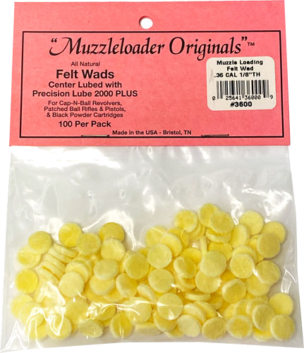 Modern Muzzleloader Original Wonder Wads .36 Caliber 100-Pack