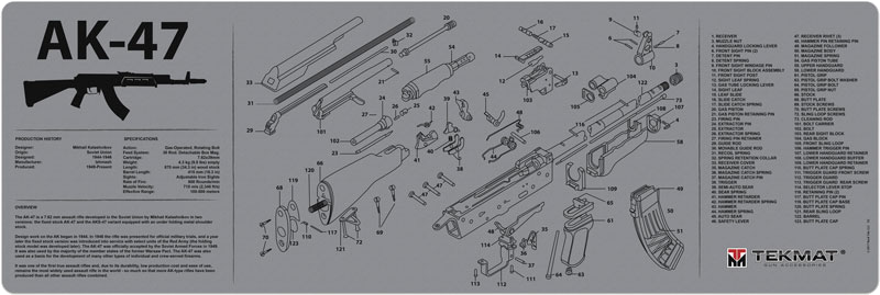 TekMat Armorers Bench Mat 12"X36" AK-47