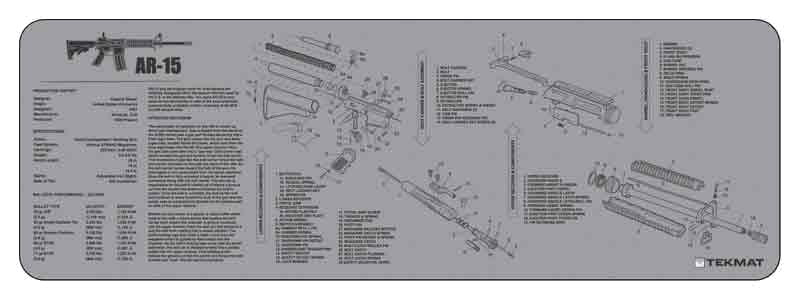 TekMat Armorers Bench Mat 12"X36" AR-15