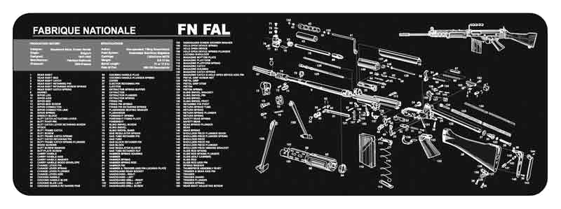 TekMat Armorers Bench Mat 12"X36" FN-Fal
