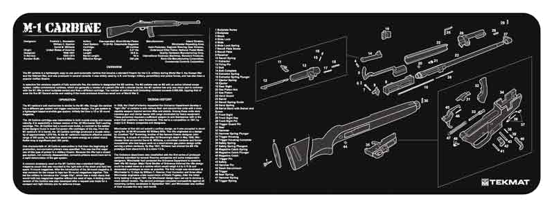 TekMat Armorers Bench Mat 12"X36" M1 Carbine Rifle