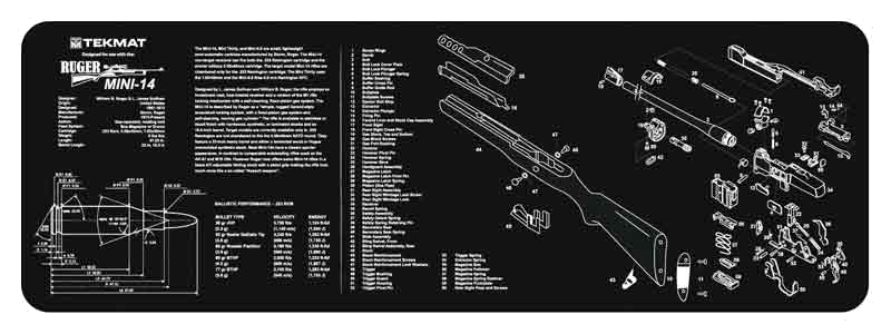 TekMat Armorers Bench Mat 12"X36" Ruger Mini-14