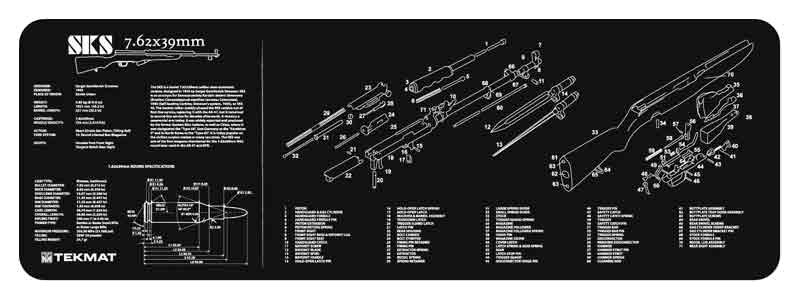 TekMat Armorers Bench Mat 12"X36" Sks Rifle