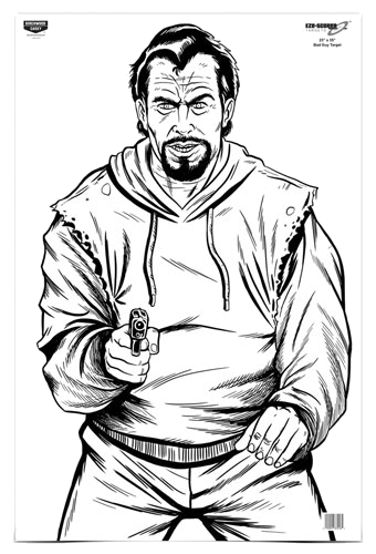 Birchwood Casey Eze-Scorer 23"X35" Bad Guy Silhouette 5 Target