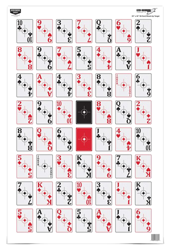 Birchwood Casey Eze-Scorer 23"X35" 52-Card Shoot-Up 5 Target