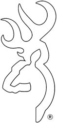 Browning Buck Mark Decal 6" White Flat