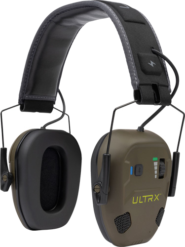 Allen Ultrx Bionic Fuse ION E-Muff Bluetooth Earmuff 22db Olive
