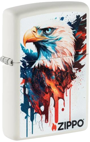 Zippo Windproof Lighter White Matte Eagle
