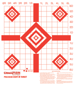 Champion Target Paper Redfield Style Sight-In 100-Pack