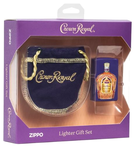 Zippo Windproof Lighter Crown Royal & Small Gift Set Pouch