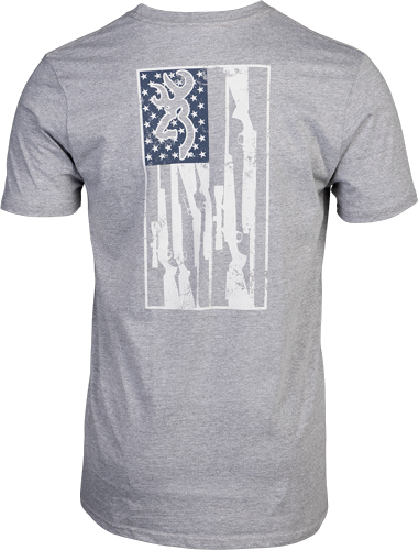 Browning Short-Sleeve T-Shirt Legacy Flag Hthr Gray Xxlarge