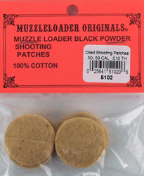 Modern Muzzleloader Original Oiled Patch 50-59 .010 100-Pack