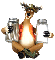 Rivers Edge Deer Holding Salt & Pepper Shakers