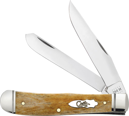 Case Knives Antique Bone Smooth Trapper Fluted Bolsters Knife