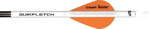 New Archery Products Quickfletch with 2" Twister Vanes White/Orange/Orange 6-Pack