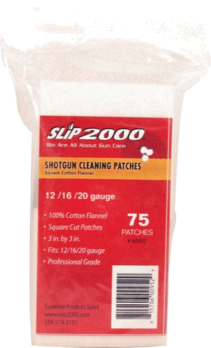 Slip 2000 Cleaning Patches 3" Square .12/.16/.20 Gauge 75-Pack