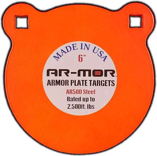 Ar-mor 6" AR500 Steel Gong 1/2" Thick Steel Round
