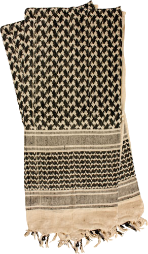 Red Rock Gear Shemagh Head Wrap Khaki/Black