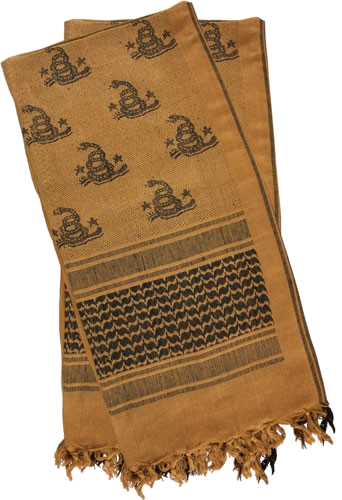 Red Rock Gear Shemagh Head Wrap Don'T Tread on Me Coyote/Black