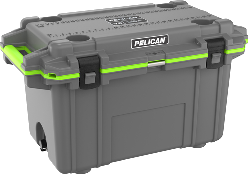 Pelican Cooler Im 70 Quart Elite Dark Gray/Green Trim