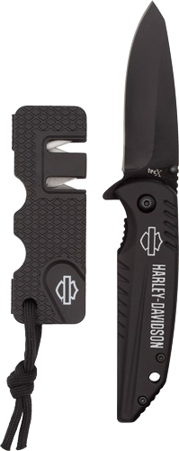 Case Knives Harley Davidson 2.9" Folder with Sharpener Knife