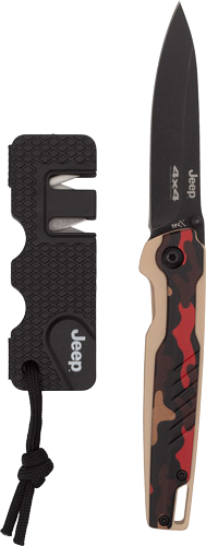 Case Knives Jeep 3.2" Folder with Sharpener Knife