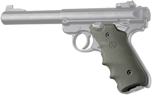 Hogue Grips Ruger Mkiv Rubber with Finger Grooves OD Green Grip