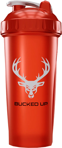 Bucked Up Shaker 28 oz & White Bpa Free – Red