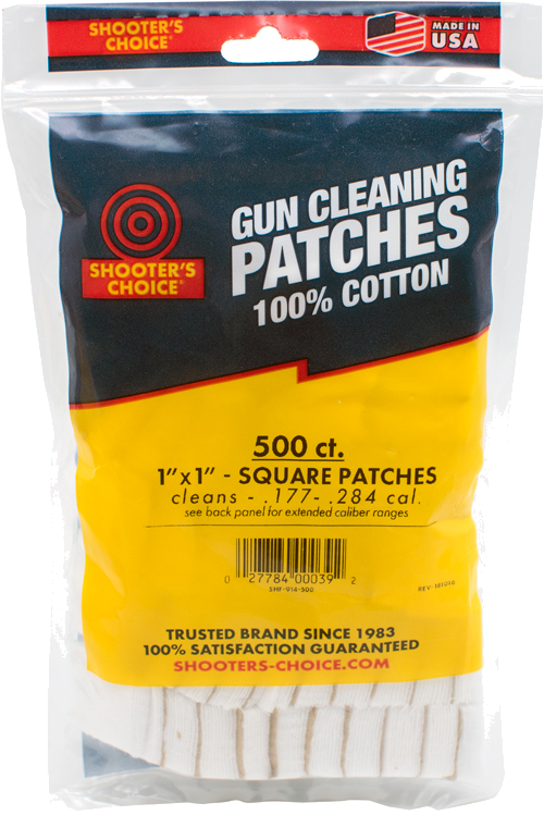 Shooters Choice 1" Square Cleaning Patches 500-Pack