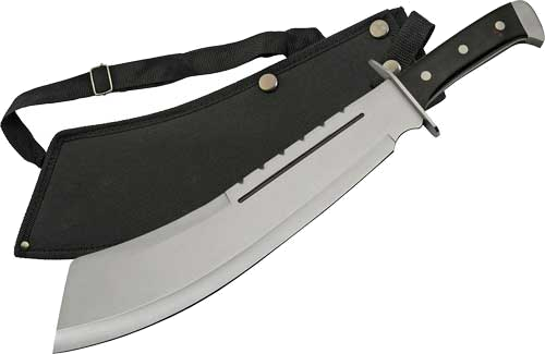 SZCO Rite Edge 13.5" Black Bully Machete Ss Blade with Shth
